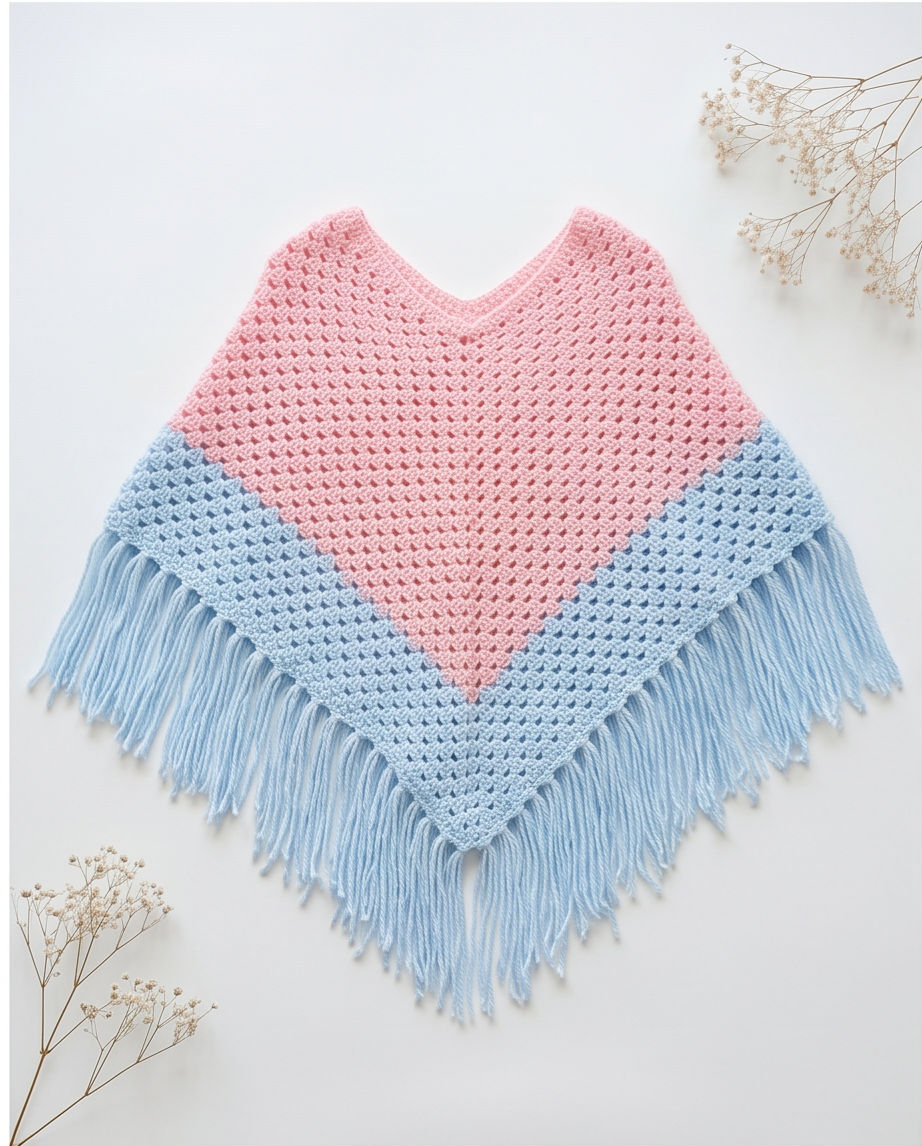 Rose Sky Kids Poncho
